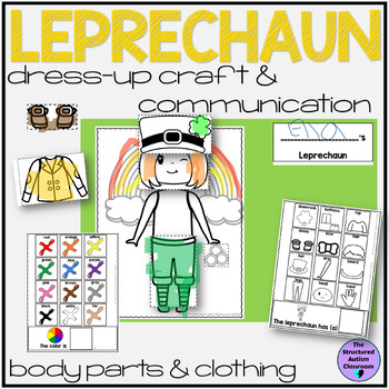Preview of St. Patrick's Day Craft Leprechaun Dress-Up Speech and Special Education