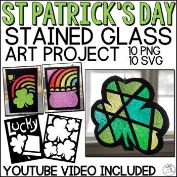 Preview of St Patrick's Day Craft | March Stained Glass Paper Art Project