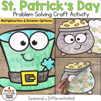 Preview of St. Patrick's Day Craft Multiplication and Division Story Problem Solving