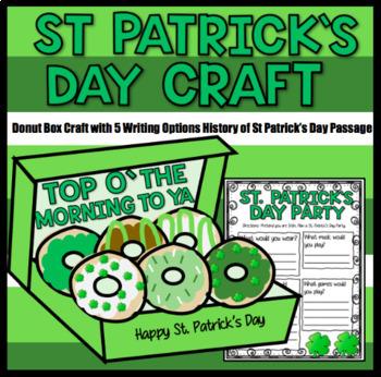 Preview of St. Patrick's Day Craft, Writing, and History Passage- No Prep, Easy, and Fun