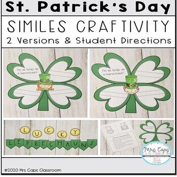 Preview of St. Patrick's Day Simile Craftivity 2nd & 3rd Grade