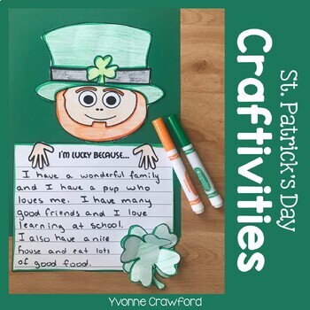 Preview of St. Patrick's Day Craftivity - Art + Writing Activity