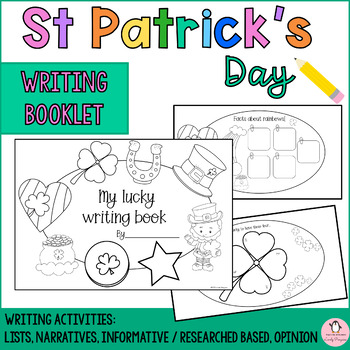 Preview of St Patrick's Day Craftivity Creative Writing Activity booklet Printable Fun