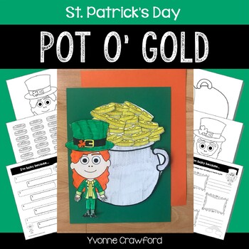Preview of St. Patrick's Day Craftivity | Pot o' Gold Writing + Art Activities