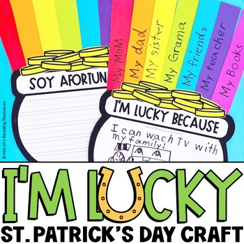 Preview of St Patricks Day Craft I'm Lucky Bulletin Board St Patricks Day Rainbow Activity
