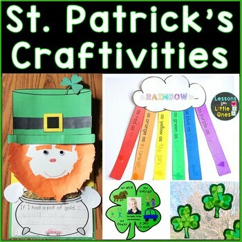 Preview of St. Patrick's Day Crafts with Writing Prompts St. Patty's Day Craft Patterns
