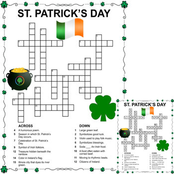 Preview of St. Patrick's Day Crossword