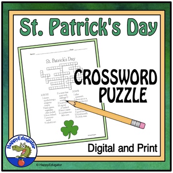 St. Patrick's Day Crossword Puzzle by HappyEdugator | TpT