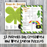St. Patrick's Day Crossword Puzzle and Word Search