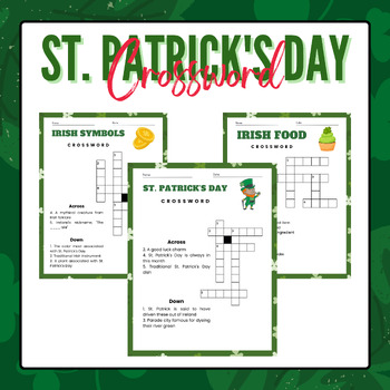 Preview of St. Patrick’s Day Crossword Puzzles | St. Patrick's Day Activities