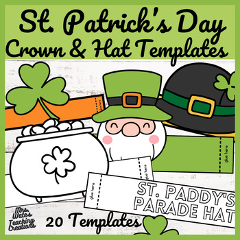 Preview of St Patrick's Day Crown Craftivity - St. Patty's Day Craft Templates for Kids