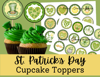Preview of St. Patrick's Day Cupcake Toppers