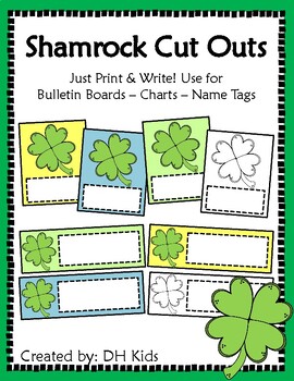 St Patricks Day Gift Tags Editable Labels Printable Shamrock Name tags