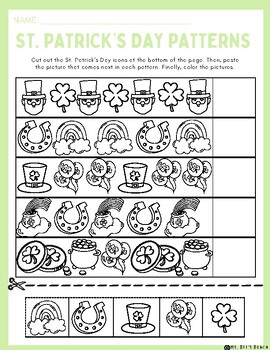 Preview of St. Patrick's Day Cut & Paste Patterns