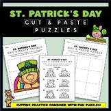 St. Patrick's Day Cut & Paste Puzzles - Kindergarten & 1st grade