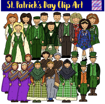 Preview of St Patrick's Day Cute Irish Clip Art