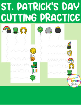 Preview of St. Patrick's Day Cutting Practice | Scissor Skills | Fine Motor Skills