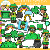 St. Patrick's Day Leprechaun Detective Kids Clip Art {Marc