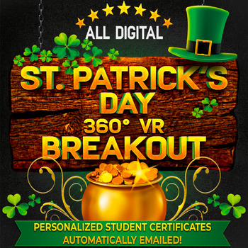 Preview of St. Patrick's Day Escape Room/Breakout -Digital 360 Virtual Reality