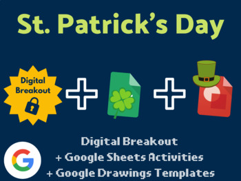 Preview of St. Patrick's Day Digital Bundle (Digital Breakout, Activities, Escape Room)