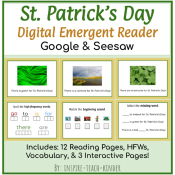 Preview of St. Patrick's Day Digital Emergent Reader: for Google & Seesaw