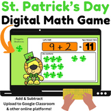 St. Patrick's Day Digital Interactive Maths Game- Addition