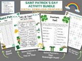 St. Patrick's Day Digital Pack, Scavenger Hunt, Word Game,