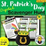 St. Patrick's Day Digital Scavenger Hunt: Google Slides & 