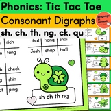 St Patrick's Day Digraphs Tic Tac Toe Phonics Game for Fir