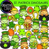 St. Patrick's Day Dinosaurs Clipart {Unique St. Patrick's 