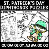 St. Patrick's Day Diphthongs Phonics Puzzles