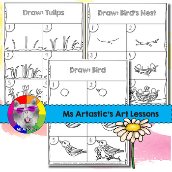 Spring Directed Drawing by Ms Artastic | Teachers Pay Teachers