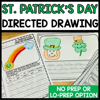 Preview of St. Patrick's Day Directed Drawing Writing and Art Center Activities