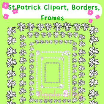 Preview of St. Patrick's Day Doodle , Clip Art Borders - March Frames