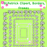 St. Patrick's Day Doodle , Clip Art Borders - March Frames
