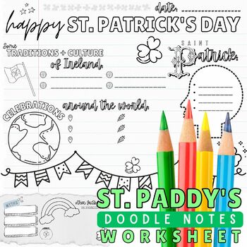 Preview of St. Patrick's Day Doodle Notes Worksheet