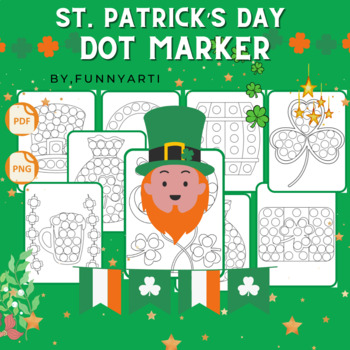 Preview of St. Patrick’s Day Dot Markers Fun Activity & Coloring Book