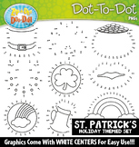 St Patrick's Day Dot-To-Dot Clipart {Zip-A-Dee-Doo-Dah Designs}