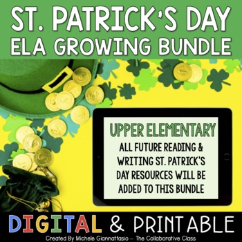 Preview of St. Patrick's Day ELA Activities Bundle | Print & Digital