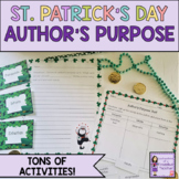 St. Patrick's Day ELA Author's Purpose Activities