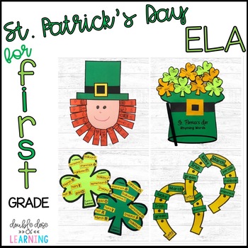 Preview of St. Patrick's Day ELA Craftivities for 1st Grade (digraphs, syllables & more!)