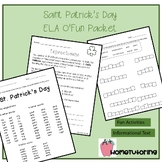 St. Patrick's Day ELA O' Fun Packet
