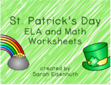 St. Patrick's Day ELA and Math Worksheets
