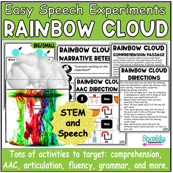 Preview of St. Patrick's Day Easy Speech Experiment Speech Language Articulation Rainbow