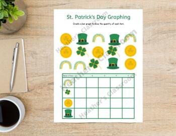 Preview of St. Patrick's Day | Elementary Graphing Practice Worksheet | Fun Holiday Themed