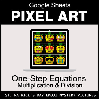 Preview of St. Patrick's Day Emoji: One-Step Equations - Multiplication & Division