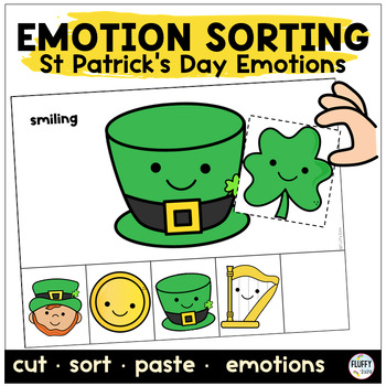 Preview of St Patrick's Day Emotion Feelings Worksheet Activities Sort by Emotions