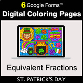 St. Patrick's Day: Equivalent Fractions - Google Forms | D