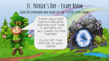 Preview of St. Patrick's Day Escape Room - Catch Me if you Can! - Interactive Google Slides