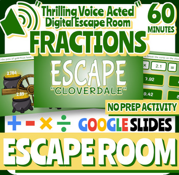 Preview of Enchanted Valley Math Escape Room - Add, Subtract, Multiply, & Divide Fractions